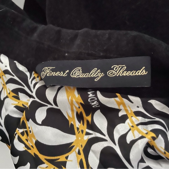 Akademiks / EUC Statement Blazer Black Velvet Lined Sz M - Picture 7 of 8